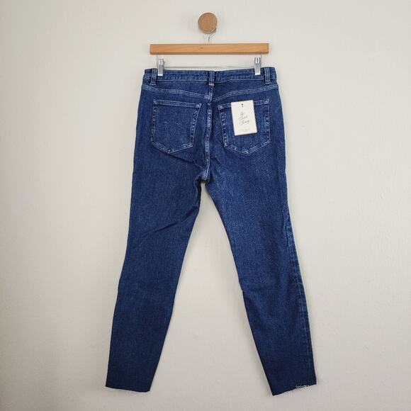 NWT Ted Baker Magolo Dark Denim High Waisted Skinny Raw Hem Jeans 32 - Picture 9 of 10
